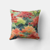 秋オレンジレッドカ日本のエデの木 クッション (裏面)