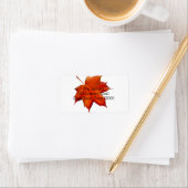 秋オレンジ感謝祭リーフパーソナライズされたアドレス ラベル (インサイチュ)