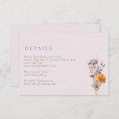 秋オレンジ&パープルワイルドフラワー結婚ズ エンクロージャーカード (正面/裏面)