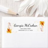 秋オレン葉ジ差出人住所ラベル ラベル (インサイチュ)