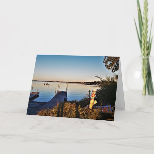 "秋オングリーンレイク"誕生日カード カード (正面)