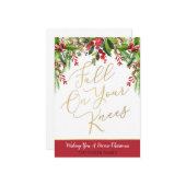 秋オンユア膝宗教クリスマスカード カード (正面/裏面インサイチュ)