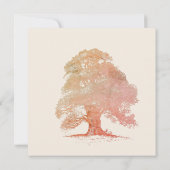 秋オークツリーお祝いのライフカード 招待状 (裏面)
