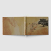 秋オークツリーストリングライツ結婚ズゲストブック ゲストブック (全面)