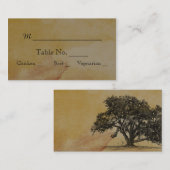 秋オークツリーストリングラ結婚イトの座席表 プレイスカード (正面/裏面)