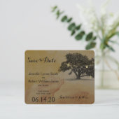 秋オークツリーランタンウェディング日付を保存 セーブザデート (スタンド正面)