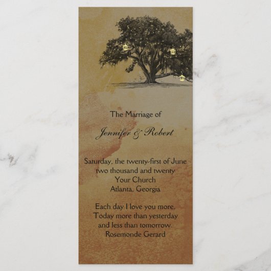 秋オークツリーランタン結婚式 プログラム (正面)