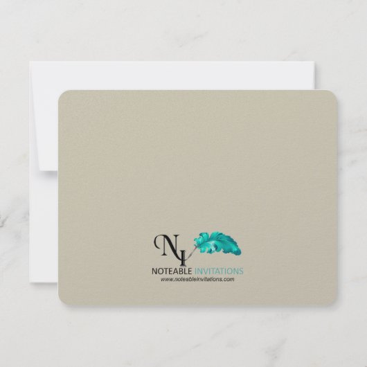 秋オークツリー結婚式の日付を保存 セーブザデート (裏面)