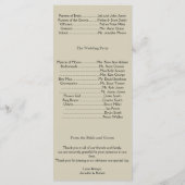 秋オークツリー結婚式 プログラム (裏面)