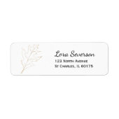 秋オークリーフ差出人住所ラベル ラベル (正面)