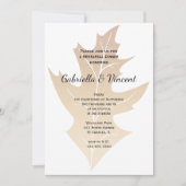 秋オークリーフ結婚のリハーサルディナー 招待状 (正面)