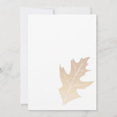 秋オークリーフ結婚のリハーサルディナー 招待状 (裏面)