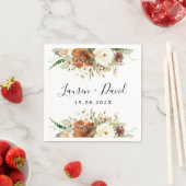 秋オークル結婚フローラナプキンス スタンダードカクテルナプキン (インサイチュ)