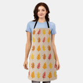 秋オーク葉ズ エプロン (着用した状態)