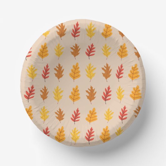 秋オーク葉ズ ペーパーボウル (正面)