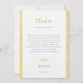 秋オーク葉ブライダルシャワーサンキューカード 招待状 (裏面)