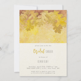 秋オーク葉ブライダルシャワー 招待状