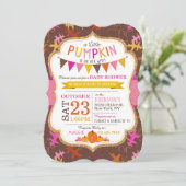 秋オーク離れズとカボチャのベビーシャワー招待状 招待状 (スタンド正面)