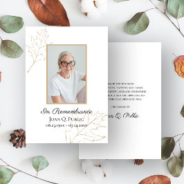 秋オーク離れズ葬式ウェイクメモリアル悔やみや弔慰 サンキューカード