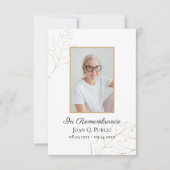 秋オーク離れズ葬式ウェイクメモリアル悔やみや弔慰 サンキューカード (正面)