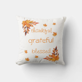 秋オータムオレンジブラウンサンクフル感謝賛美 クッション