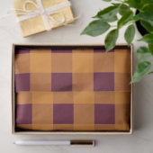 秋オータムオレンジブルゴーニュプレイドパターン 薄葉紙 (ギフト)