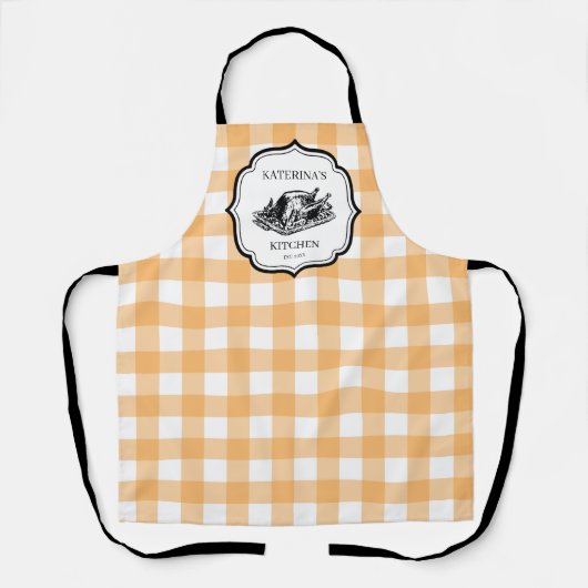 秋オータムオレンジプライド感謝祭トルコ エプロン (正面)