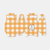 秋オータムオレンジプレイドハロウィーンパンプキン フェイバーボックス (折り畳みなし)