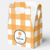 秋オータムオレンジプレイドハロウィーンパンプキン フェイバーボックス (オープン)