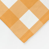 秋オータムオレンジプレイドハロウィーンパンプキン フリースブランケット (角)