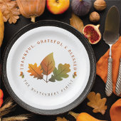 秋オータムオーク離れパーティー感謝感謝祭 ペーパープレート