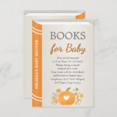 秋オータムカプキンオレンジベイビーシャワースプリンクル エンクロージャーカード (正面/裏面)