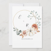 秋オータムカボチャフローラ結婚式招待状 招待状 (裏面)