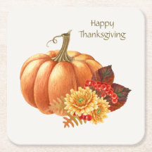 秋オータムカボチャ紙コースター