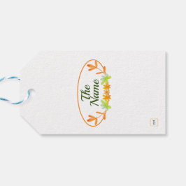 秋オータムカボプキンオレンジグリーンギフトメッセージカード ギフトタグ