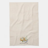 秋オータムカボプキンサンフラワーコットンファミリーレシピ キッチンタオル (縦)