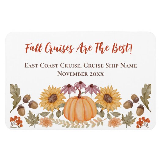 秋オータムクルーズキャビンステートルームドアマーカー マグネット (横)