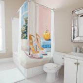 秋オータムグラムハイヒールファッション シャワーカーテン (インサイチュ)