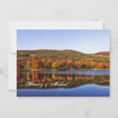 秋オータムツリーズレイクカントリーウエディング招待状 招待状 (裏面)