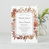 秋オータムテラコッタボホモダンフローラ結婚ズ 招待状 (スタンド正面)