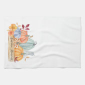 秋オータムハーベストグリーンカボチャ キッチンタオル (横)