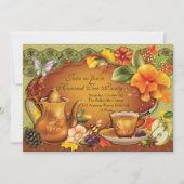 秋オータムハーベストティーパーティの招待状 招待状 (正面)