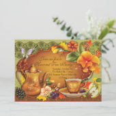 秋オータムハーベストティーパーティの招待状 招待状 (スタンド正面)