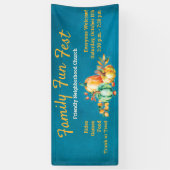 秋オータムハーベストファミリーおもしろいフェスティバル 横断幕 (縦)