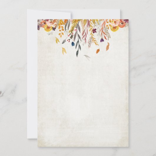 秋オータムハーベストフェスティバルパーティの招待状 招待状 (裏面)