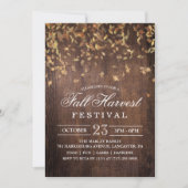 秋オータムハーベストフェスティバルパーティの招待状 招待状 (正面)