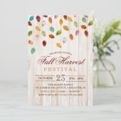 秋オータムハーベストフェスティバルパーティの招待状 招待状 (スタンド正面)