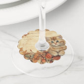 秋オータムハーベスト子猫 ワイングラスタグ (クローズアップ)