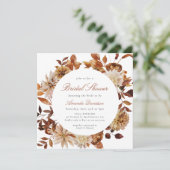 秋オータムバーンオレンジフローラボホブライダルシャワー 招待状 (スタンド正面)