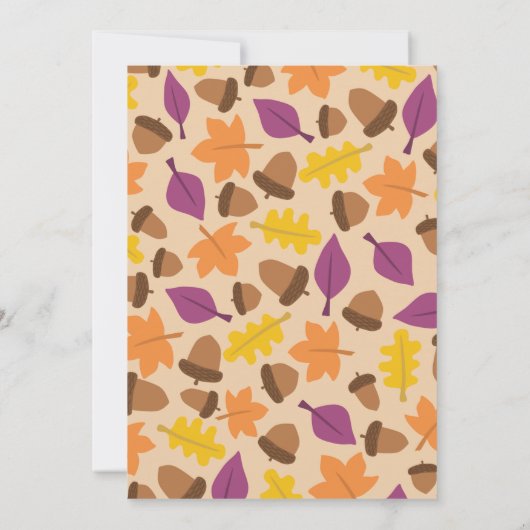 秋オータムバ素朴ンウッドパンプキン結婚ズ 招待状 (裏面)